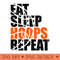 Eat Sleep Hoops Repeat Basketball Coach - Vector PNG Clipart - Stunning Sublimation Graphics