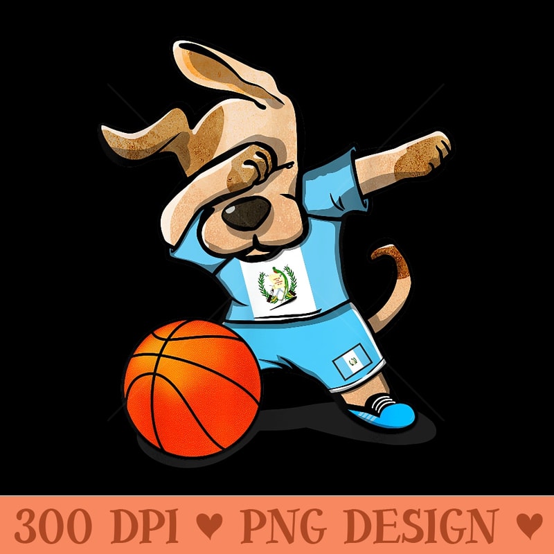 Dabbing Dog Guatemala Basketball Guatemalan Flag Sport Lover - Free PNG download - Bring Your Designs to Life