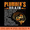 Funny Plumber Plumbers Brain - Clipart PNG - Stunning Sublimation Graphics