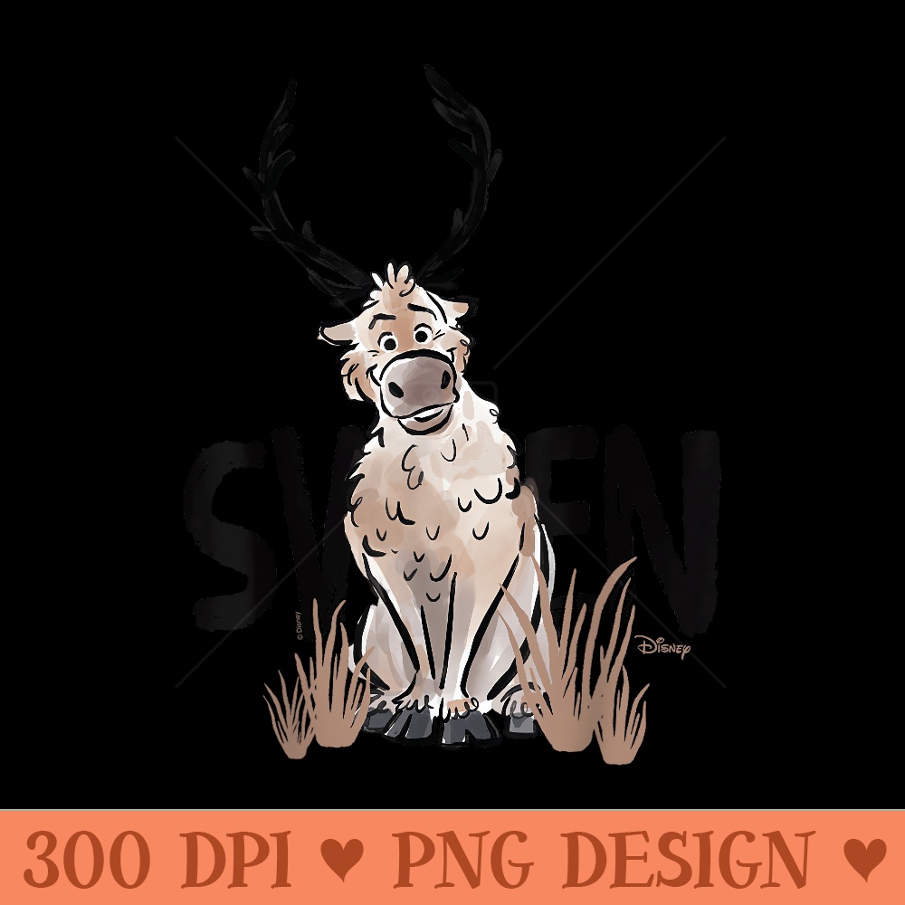 Frozen 2 Sven Watercolor - Printable PNG Graphics - Easy To Print And User Friendly Designs