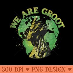 marvel guardians of the galaxy groot green world - png download