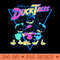 Disney DuckTales Vintage Neon Outlines Group Shot Distressed - PNG Clipart for Graphic Design - Transform Your Sublimation Creations