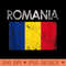 Vintage Romania Romanian Flag Pride - High Quality PNG download - Perfect for Sublimation Art