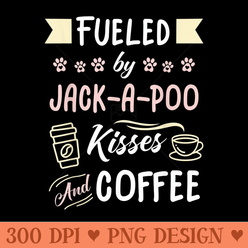 JackAPoo Dog Mom Coffee Lover - PNG download with transparent background - Bring Your Designs to Life