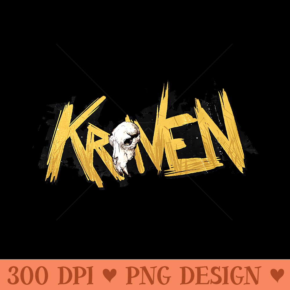 Marvel SpiderMan 2 PlayStation Game Kraven the Hunter Logo Premium - PNG design assets - Perfect for Sublimation Art