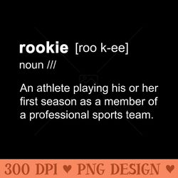 definition of a rookie of the year sports - digital png downloads