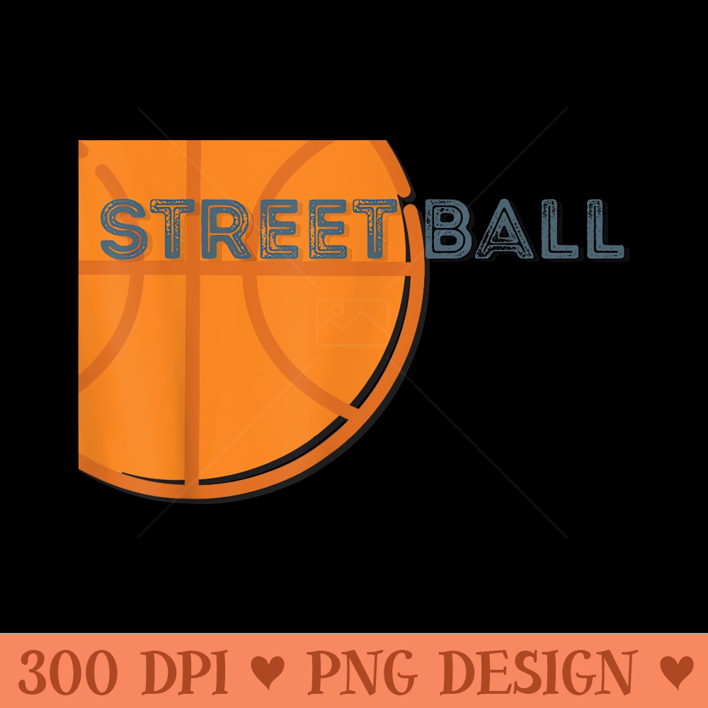 Street Ball Orange BasketBall Sporty Cool Athletic - PNG design assets - Revolutionize Your Designs