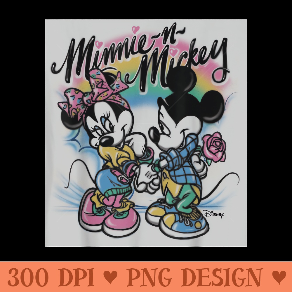 Disney Colorful Mickey and Minnie - Vector PNG download - Create with Confidence