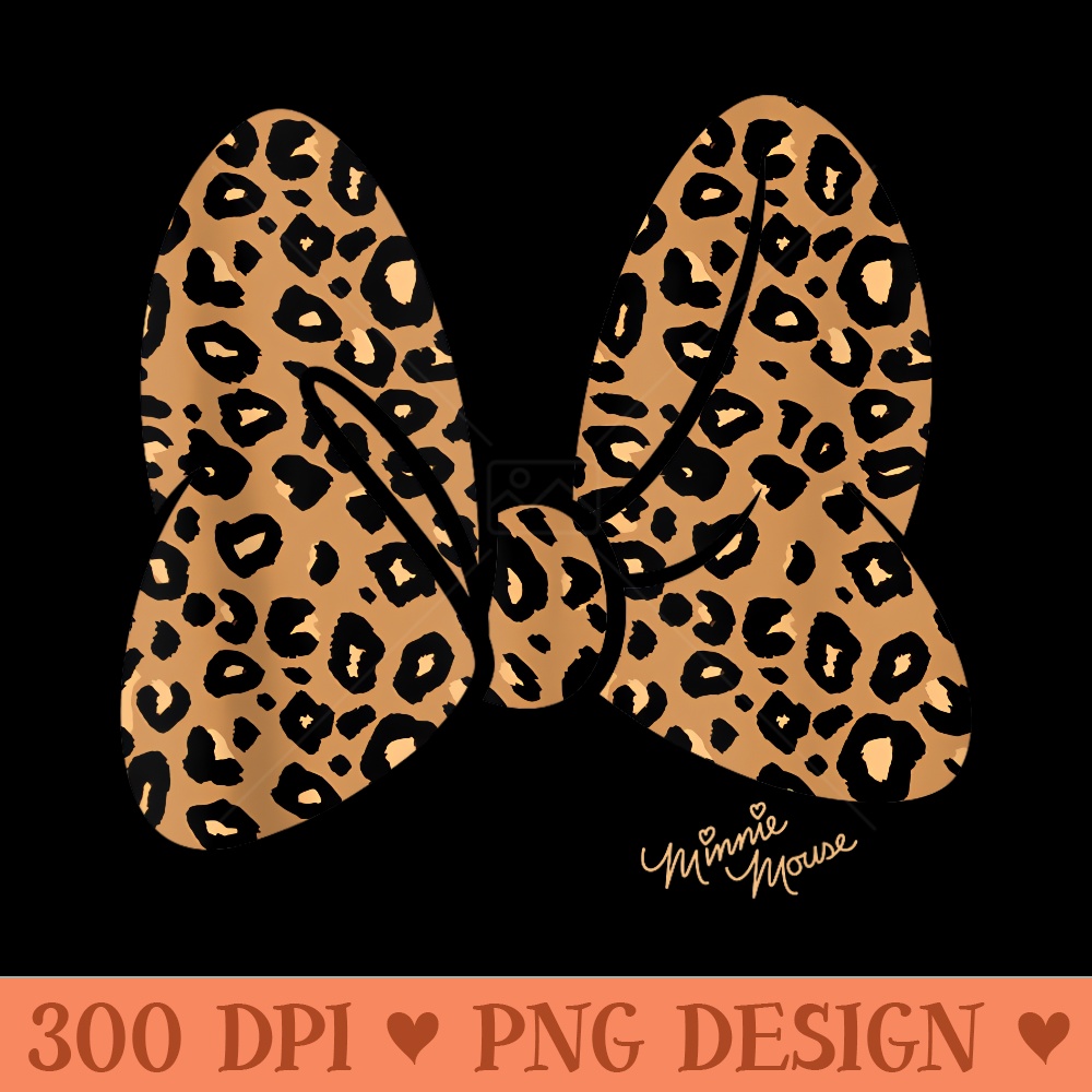 Disney Minnie Mouse Leopard Print Bow - Free PNG download - Perfect for Personalization