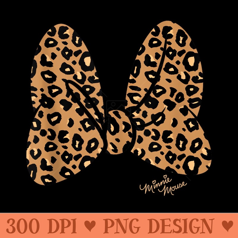 Disney Minnie Mouse Leopard Print Bow - Free PNG download - Perfect for Personalization