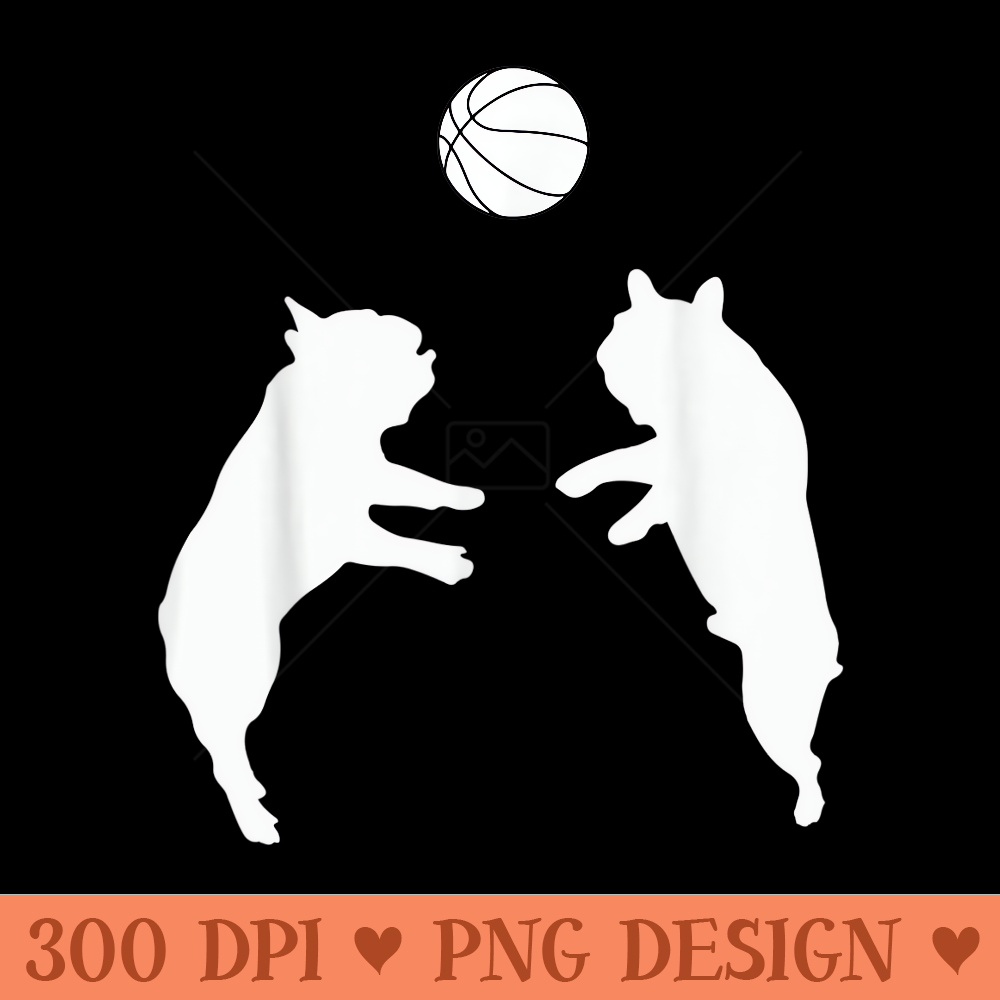 Funny Frenchie Basketball French Bulldog Puppy Playing Ball - Trendy PNG Designs - Lifetime Access To Purchased Files