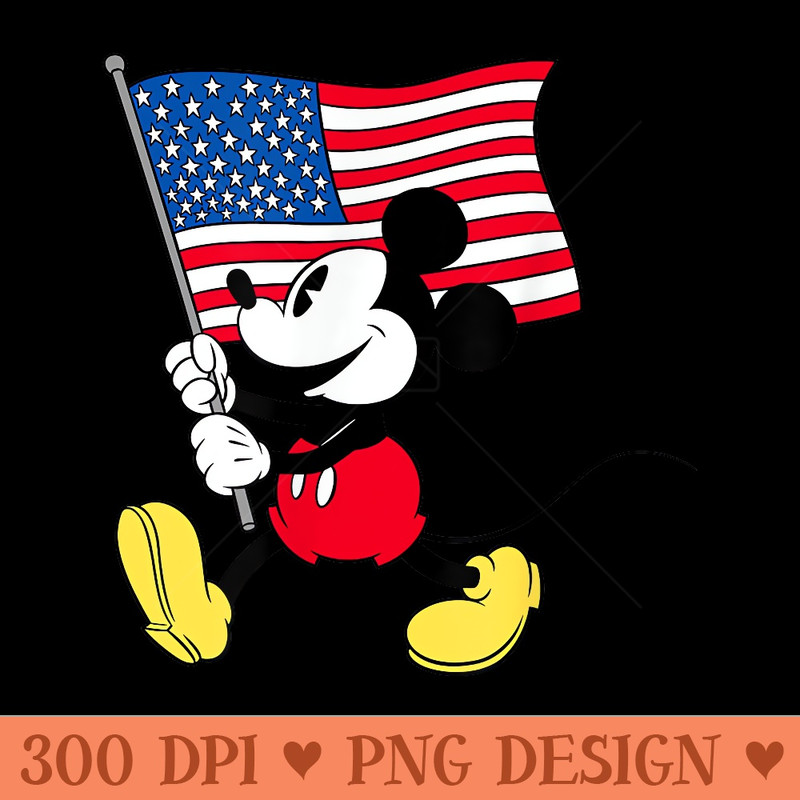 Disney Mickey Mouse Americana Flag - PNG Templates - Spice Up Your Sublimation Projects