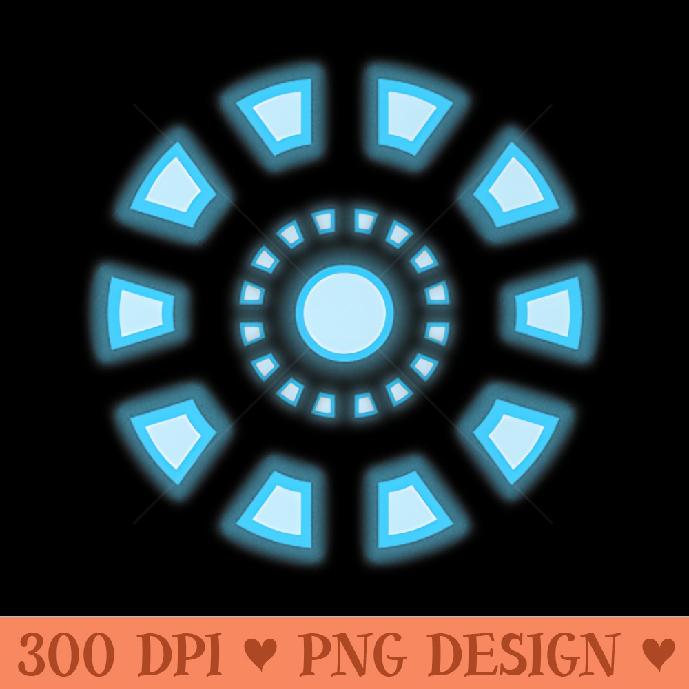 Marvel Studios Iron Man Tony Stark Arc Reactor Classic Premium - High Resolution PNG Designs - High Resolution And Print Ready Designs