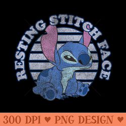 disney lilo stitch resting stitch face - png graphics