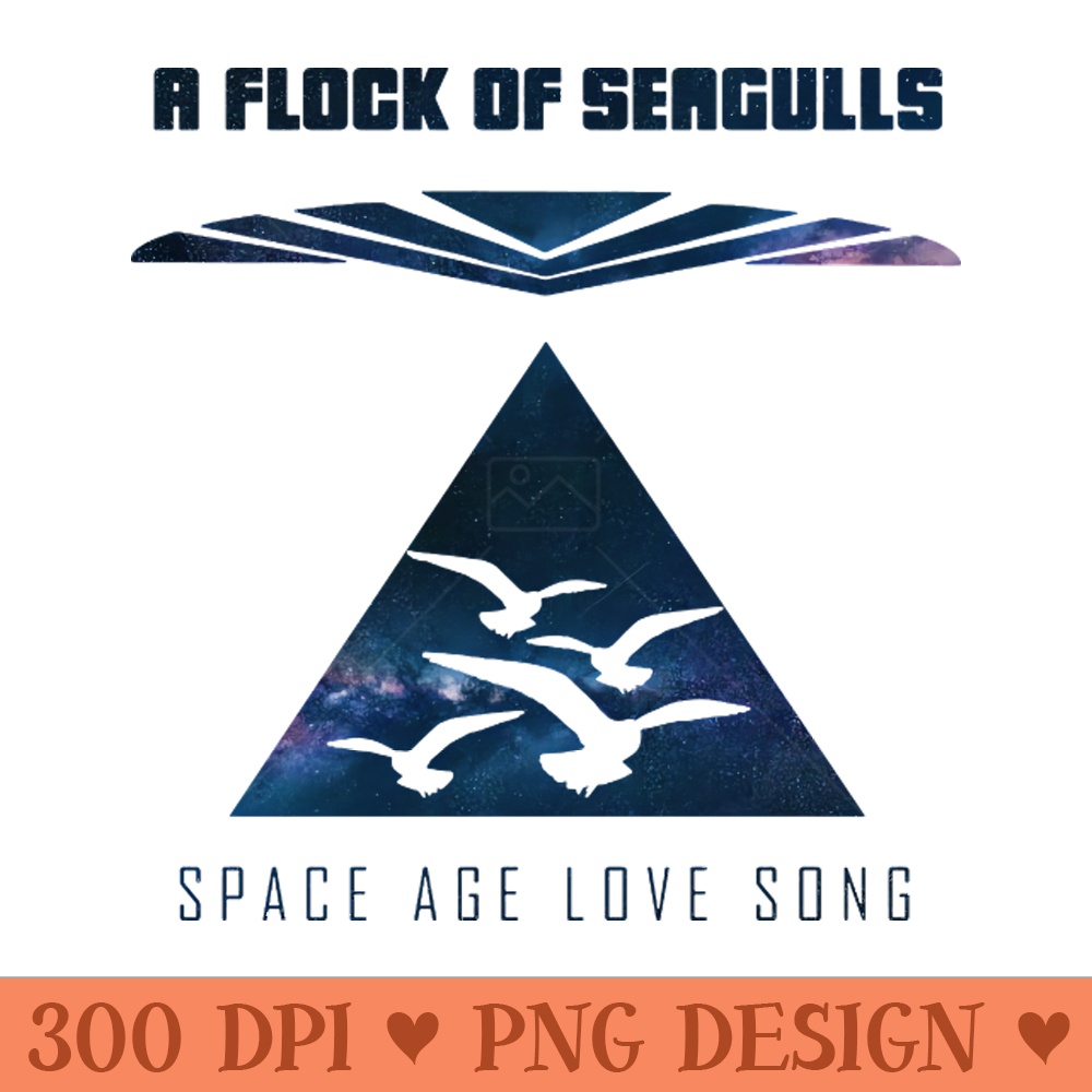 Night Space A Flock Of Seagulls - PNG Design Resource - Boost Your Success with this Inspirational PNG Download