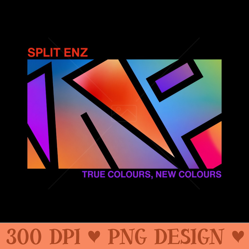 Split Enz True Colours New Colours Print - PNG Picture Download - Perfect for Sublimation Mastery