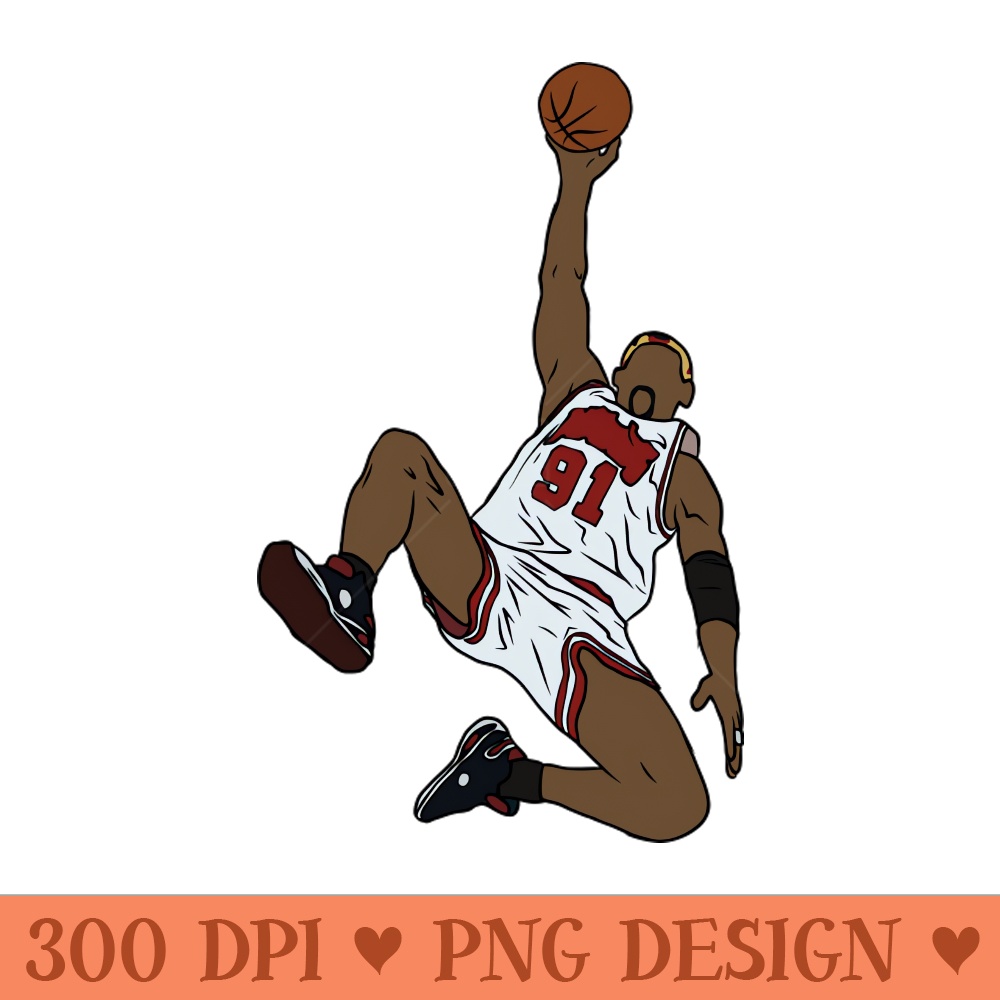 Dennis Rodman Rebound - Transparent PNG Resource - Premium Quality PNG Artwork