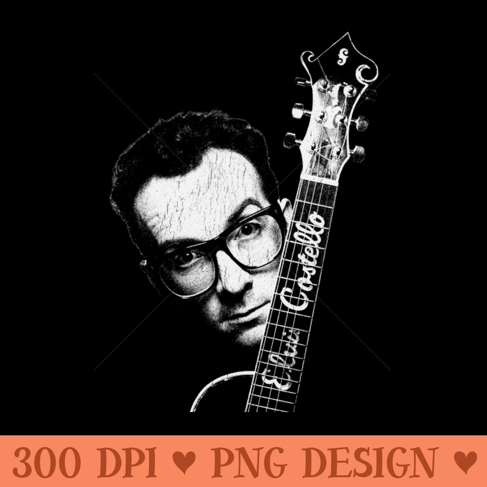 Retro Style Elvis Costello - High Quality PNG Picture - Bring Your Designs to Life