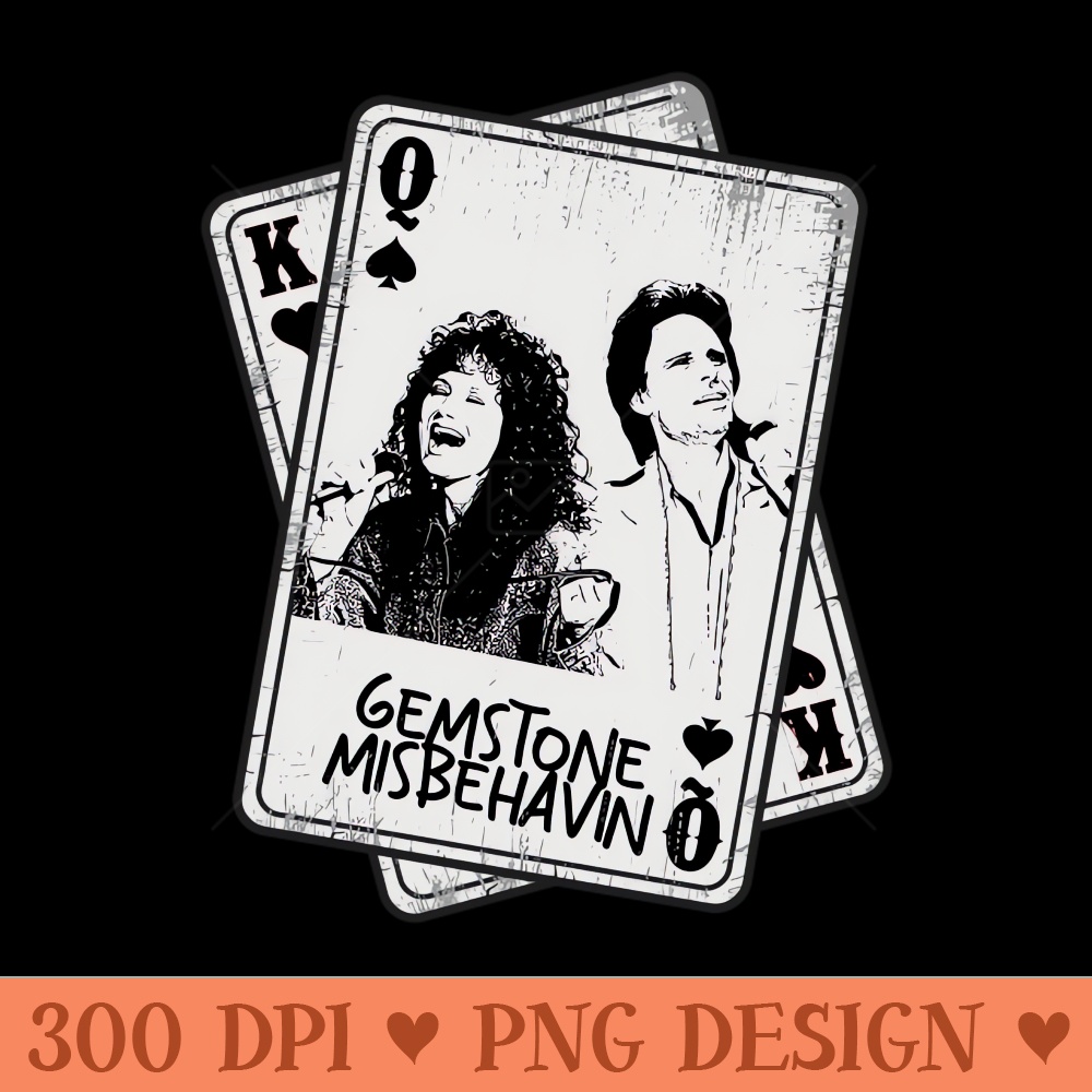 Retro Gemstone Misbehavin Card Style - High Resolution PNG Design - Versatile And Customizable Designs
