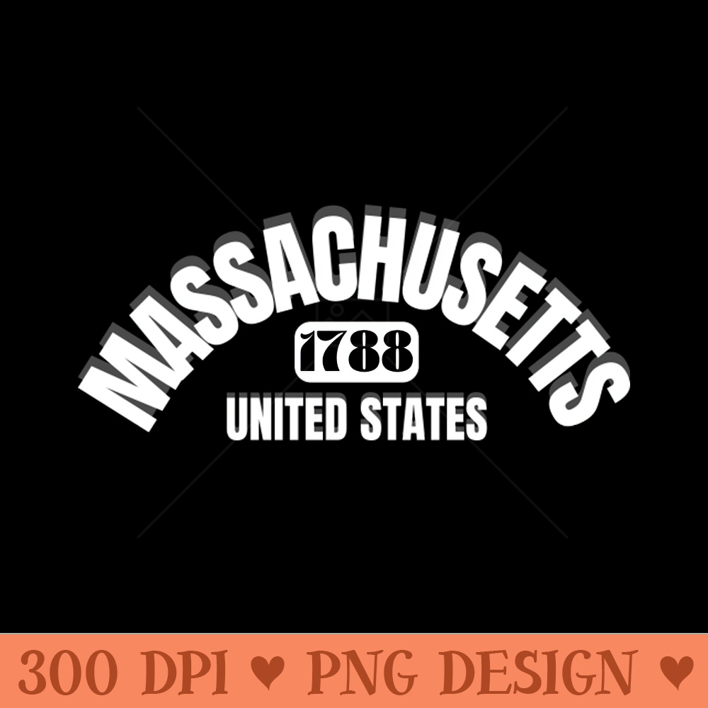 MASSACHUSETTS - Transparent PNG Artwork - Unleash Your Inner Rebellion