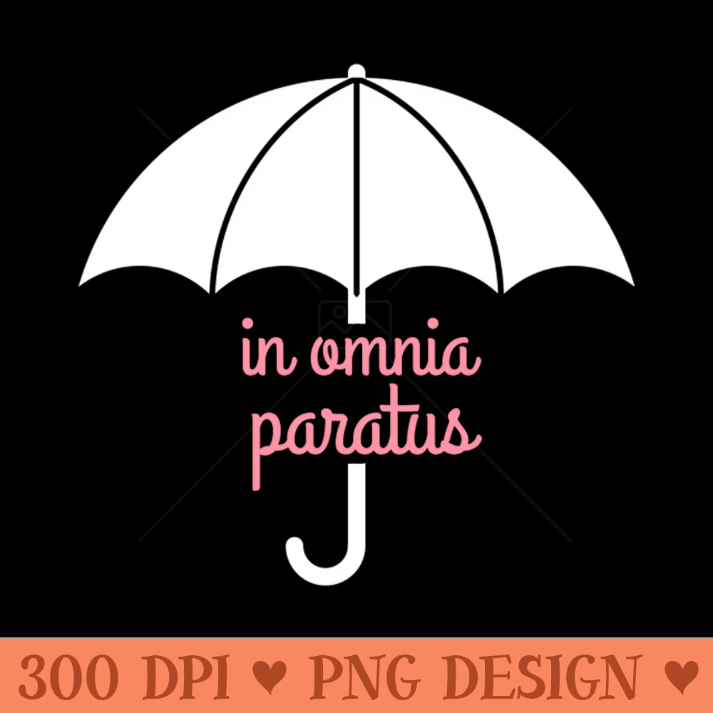 In Omnia Paratus Life and Death Brigade Umbrella - High Resolution PNG Design - Instant Access To Downloadable Files