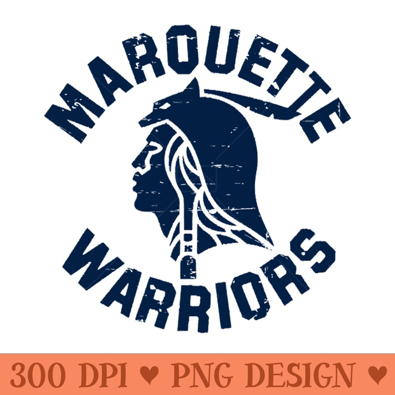 Marquette Warriors Navy - High Resolution PNG File - Instant Access To Downloadable Files
