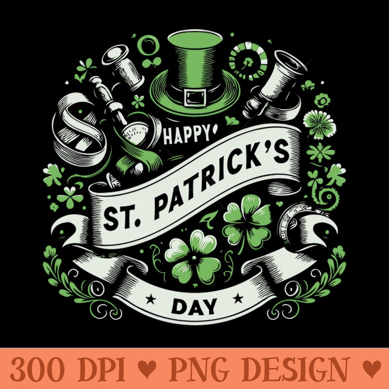 St Patrick's Day Vintage St Patricks - High Resolution PNG Image - Perfect for Sublimation Art