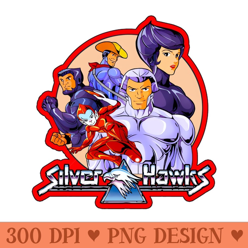 8s Cartoon SilverHawks - PNG Graphic Resource - Eco Friendly And Sustainable Digital Products