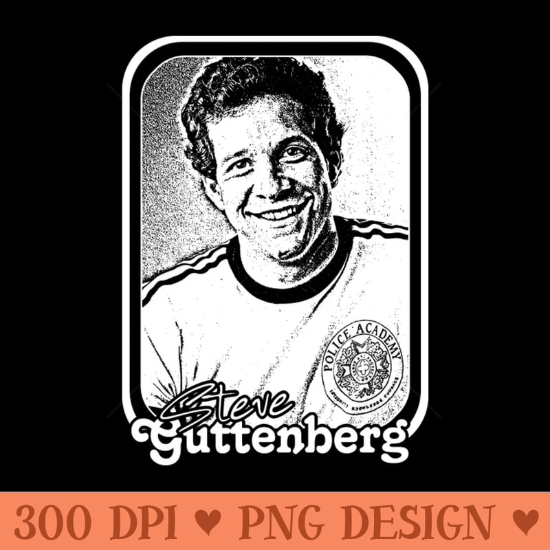 Steve Guttenberg 8s Aesthetic Movie Lover Design - Download PNG Graphic - Eco Friendly And Sustainable Digital Products
