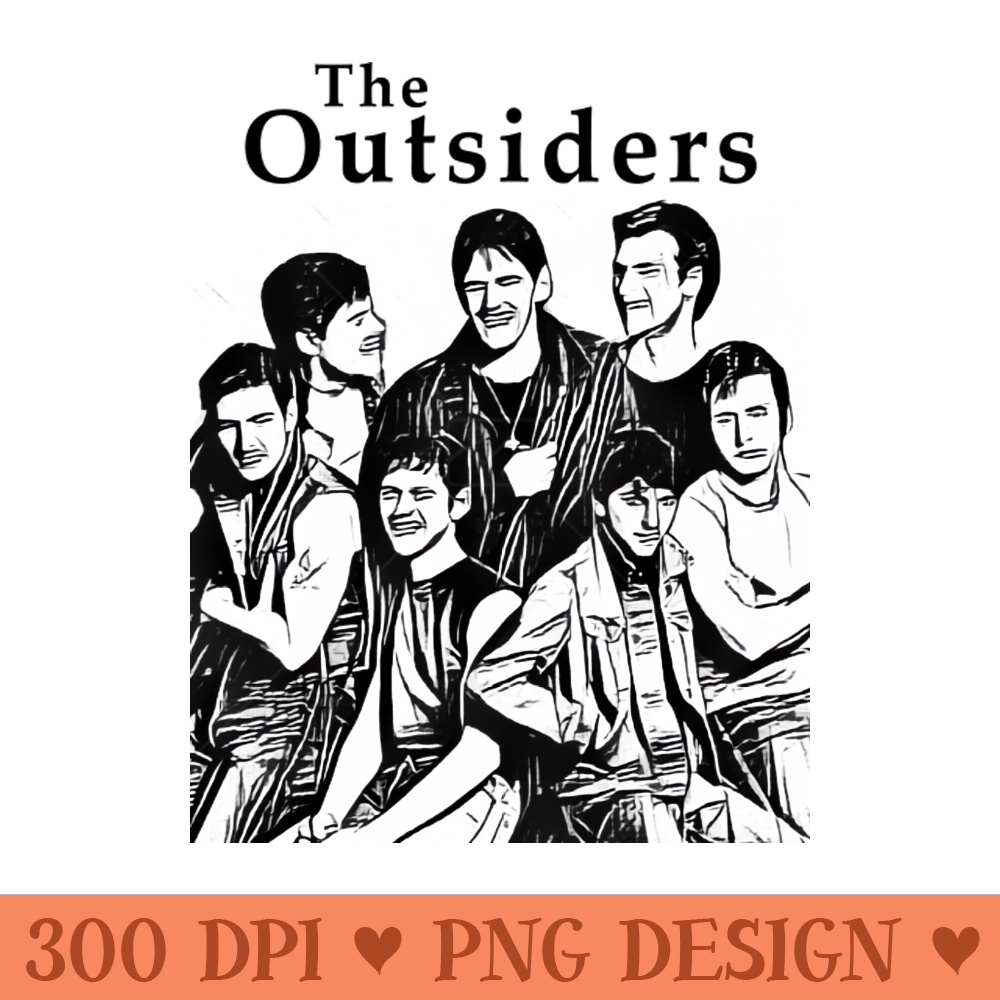 The Outsiders - PNG Clipart Download - Enhance Your Apparel with Stunning Detail
