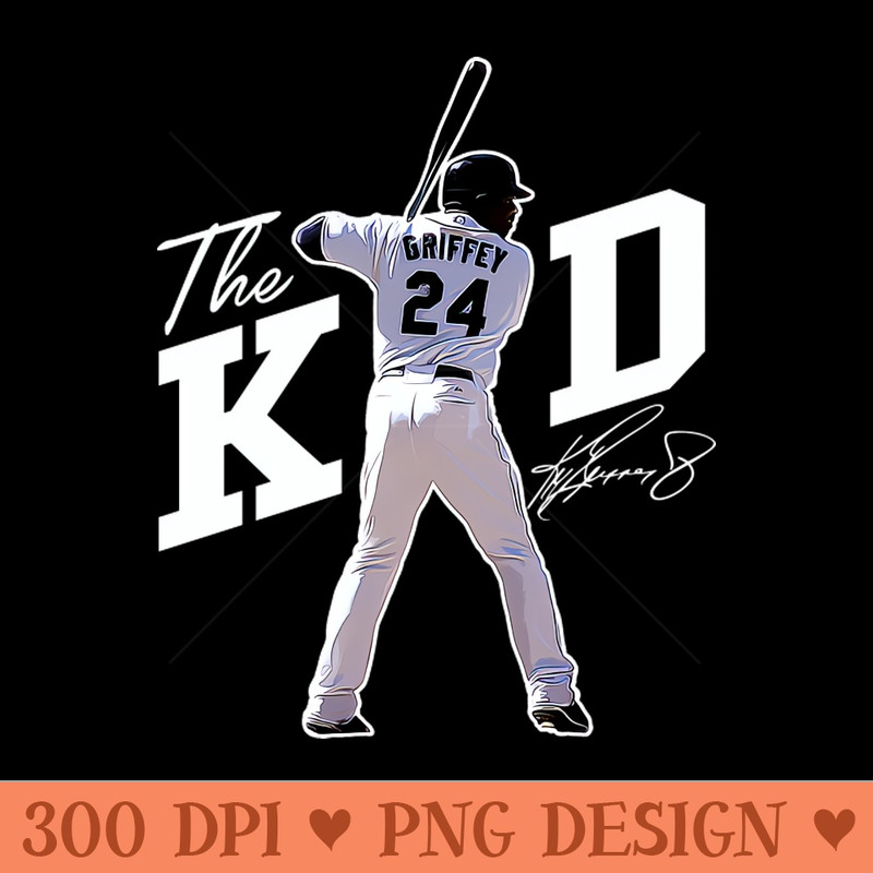 Ken Griffey Jr The Basketball Legend Signature Vintage Retro 8s 9s Bootleg Rap Style - Download PNG Illustration - Limited Edition And Exclusive Designs