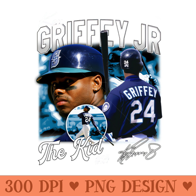Ken Griffey Jr The Basketball Legend Signature Vintage Retro 8s 9s Bootleg Rap Style - PNG File Download - High Resolution And Print Ready Designs
