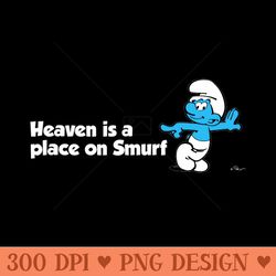 heaven is a place on smurf - transparent png resource