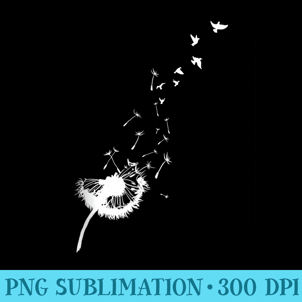 Dandelion fly away like a bird idea for Freedom People - Download Transparent PNG Images - Unique And Exclusive Designs