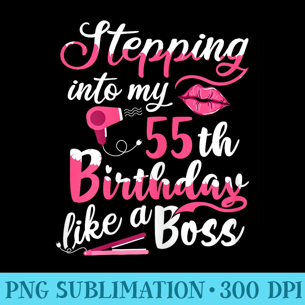 Funny 1967 Stepping into My 55th Birthday Like a Boss - Shirt Image Download - Perfect for Creative Projects