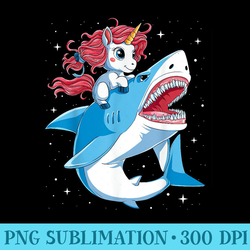 Unicorn Riding Shark T shirt  Space Galaxy - Shirt Image Download - Unique And Exclusive Designs