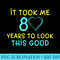 It Took Me 80 Years To Look This Good 80th Birthday - Transparent PNG Download - Boost Your Success with this Inspirational PNG Download