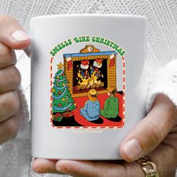 smells like christmas coffee mug, 11 oz ceramic mug