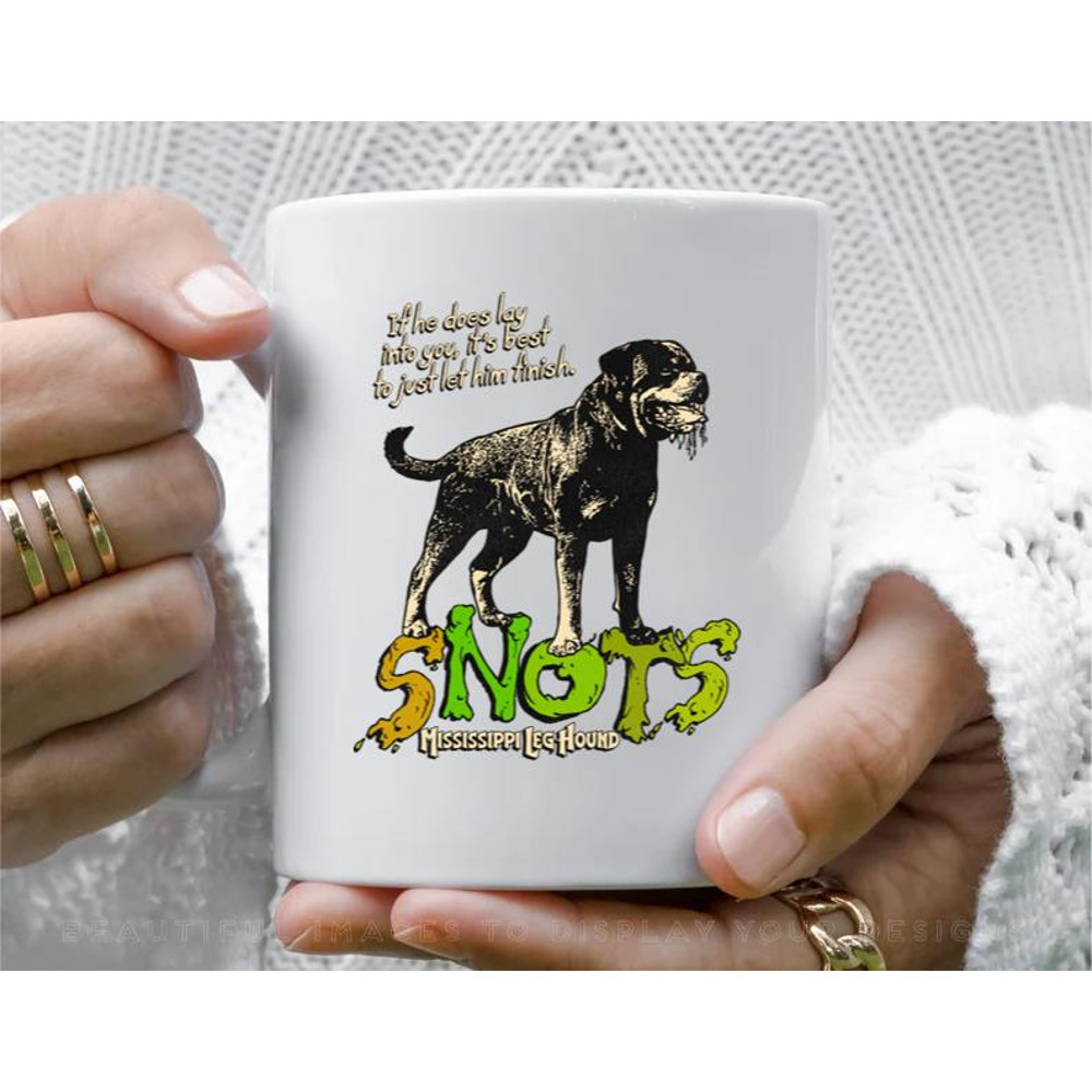 Snots the Mississippi Leg Hound Christmas Vacation Coffee Mug, 11 oz Ceramic Mug