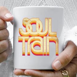 soul train vintage fan coffee mug, 11 oz ceramic mug