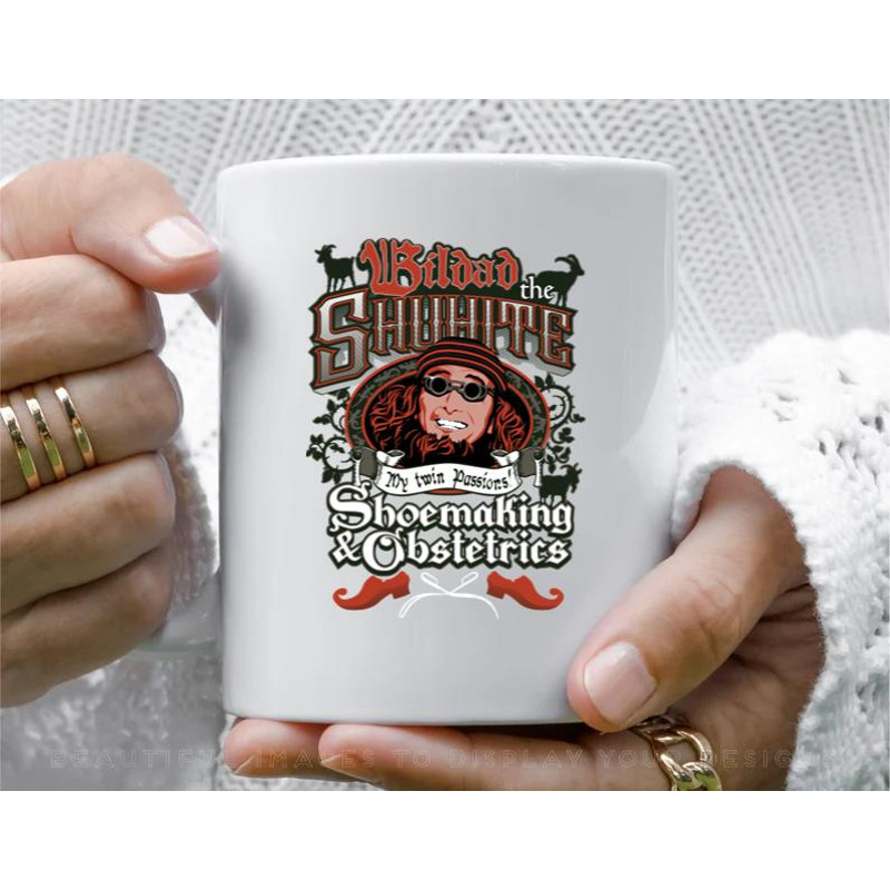 Bildad the Shuhite Shoes and Obstetrics Coffee Mug, 11 oz Ceramic Mug
