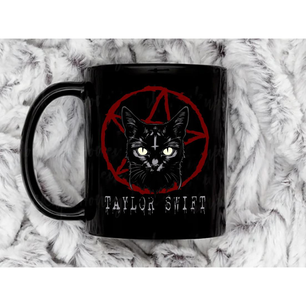 Taylor Swift Angry Cat Death Metal Coffee Mug, 11 oz Ceramic Mug
