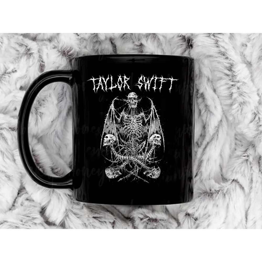 Taylor Swift Black Metal Coffee Mug, 11 oz Ceramic Mug