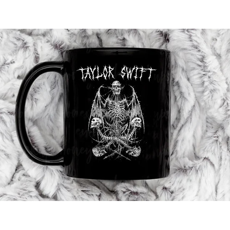 Taylor Swift Black Metal Coffee Mug, 11 oz Ceramic Mug