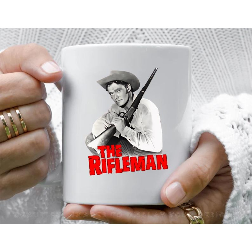 The Rifleman Chuck Connors 50s Tv Western Coffee Mug, 11 oz Ceramic Mug_1