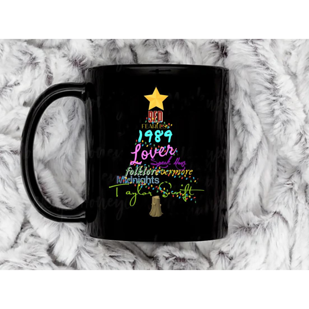 Taylor Swift Christmas Tree Coffee Mug, 11 oz Ceramic Mug