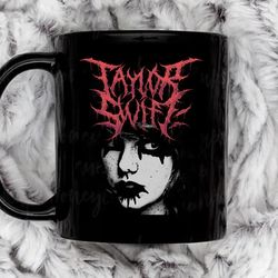 taylor swift death metal 5 coffee mug, 11 oz ceramic mug