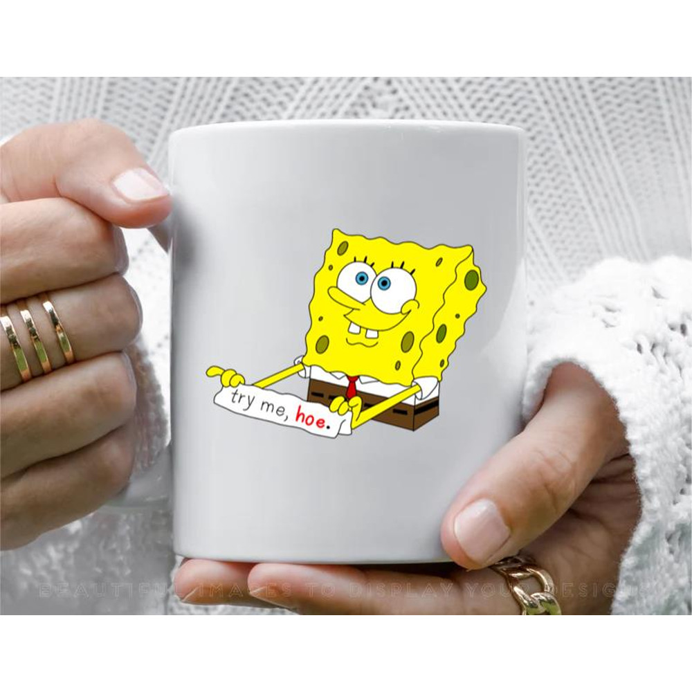 Spongebob is over it. Coffee Mug, 11 oz Ceramic Mug