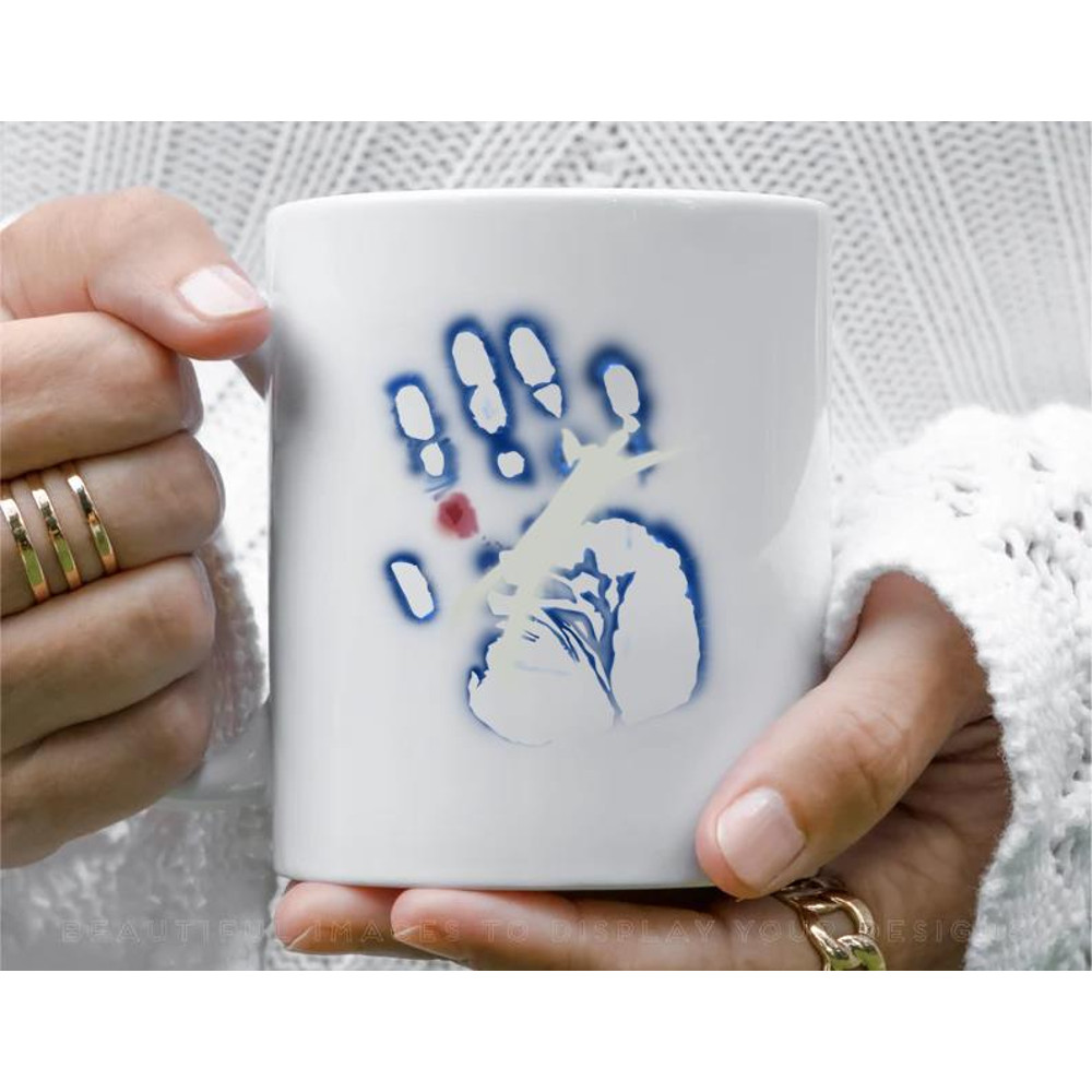 The X Files Spooky Handprint Coffee Mug, 11 oz Ceramic Mug_1