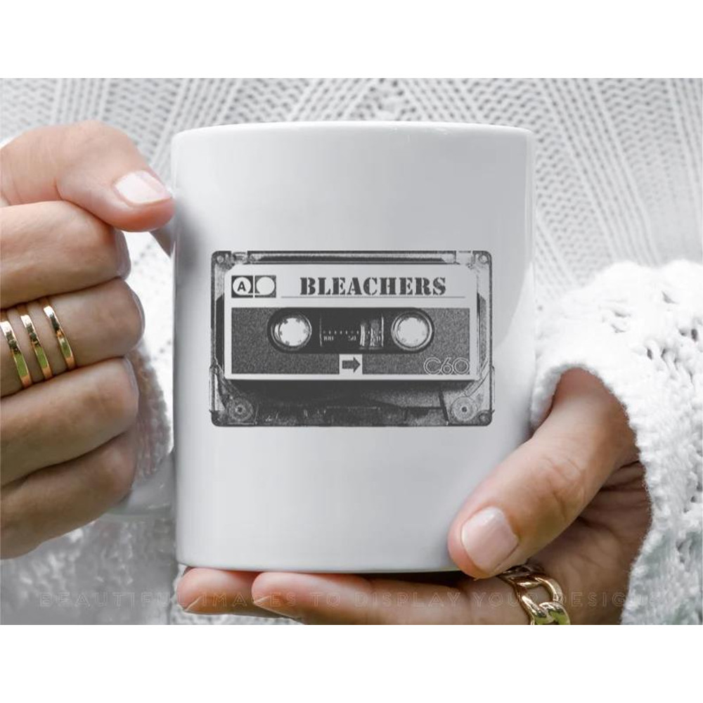 Bleachers Old Cassette Pencil Style Coffee Mug, 11 oz Ceramic Mug